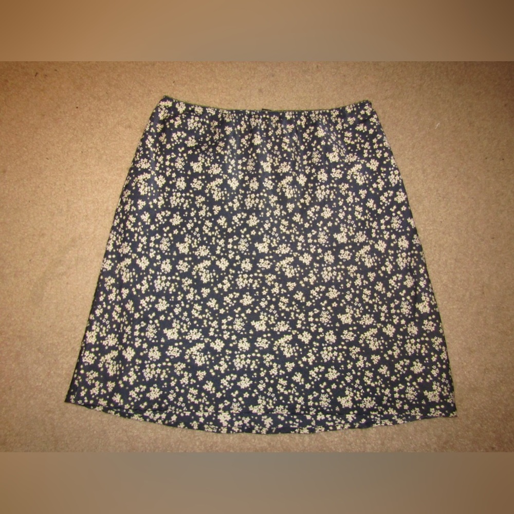 American Eagle Navy Flower Mini Skirt